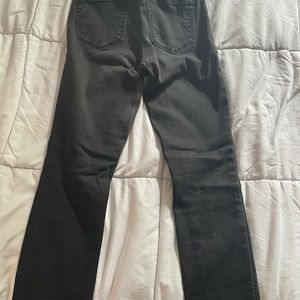 Black high rise pacsun jeggings w/ zipper front- size 24